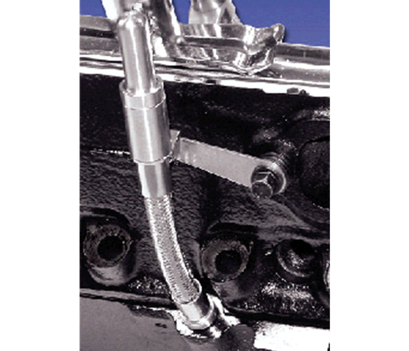DIPSTICK WITH TUBE ENGINE BRAIDED STAINLESS STEEL/ALUMINUM NATURAL CHEVROLET BIG BLOCK MARINE PAN EACH