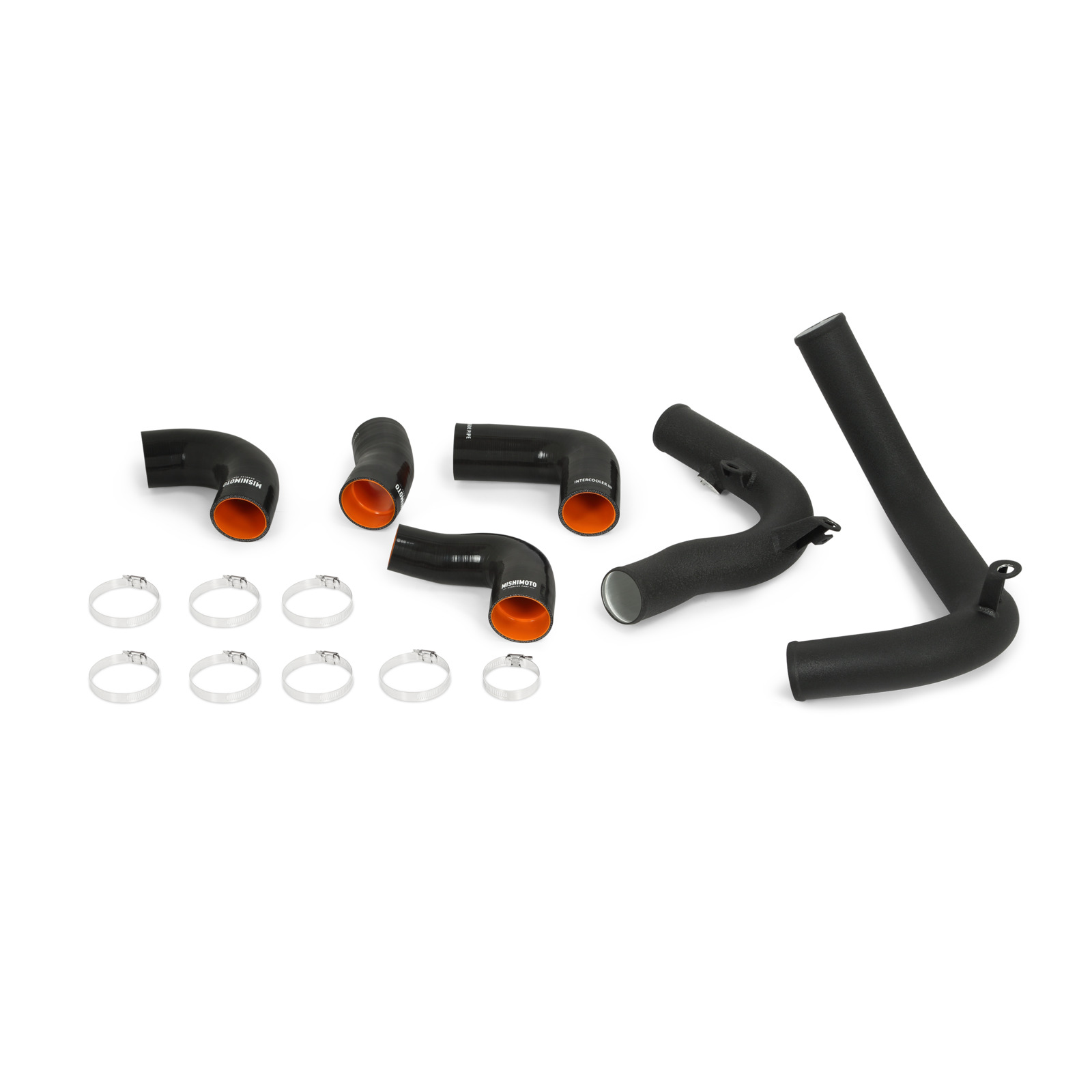 VOLKSWAGEN MK7 GTI/GOLF R INTERCOOLER PIPE KIT, 2015+, WRINKLE BLACK