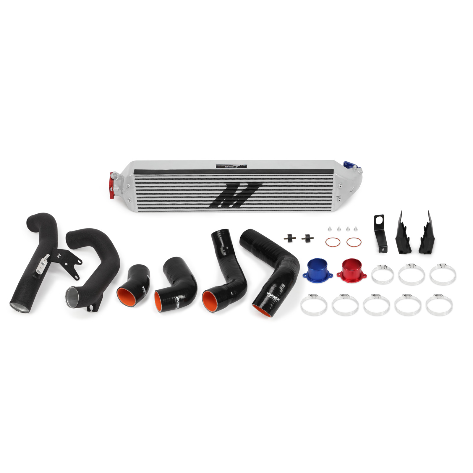 HONDA CIVIC 1.5T/SI PERFORMANCE INTERCOOLER KIT 2016+, SILVER INTERCOOLER, BLACK PIPES