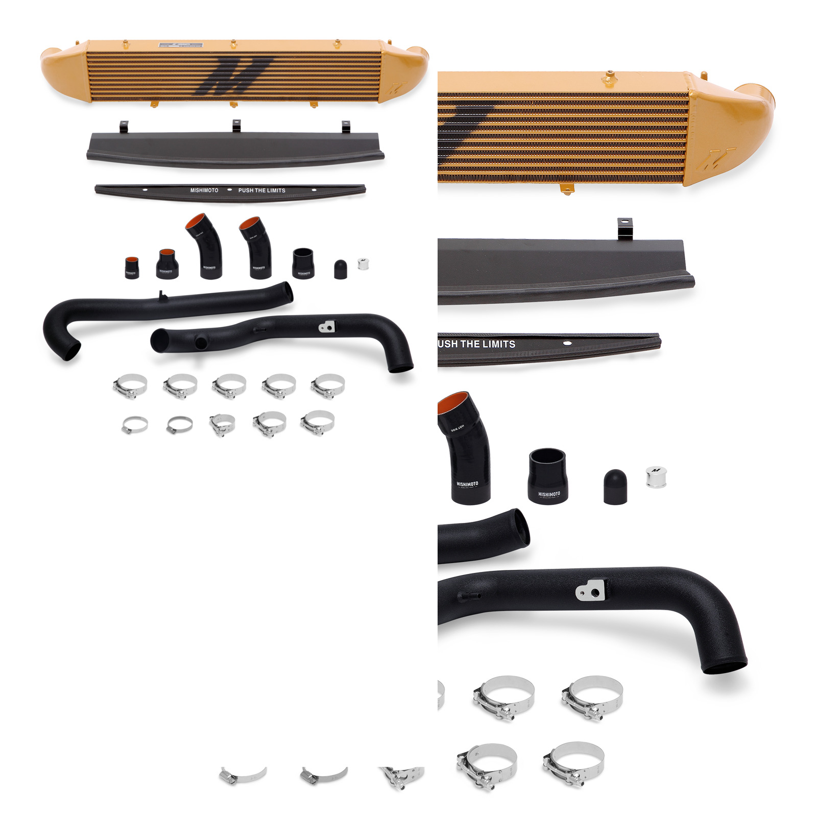 FORD FIESTA ST PERFORMANCE INTERCOOLER KIT, 2014+ BLACK PIPES, GOLD COOLER