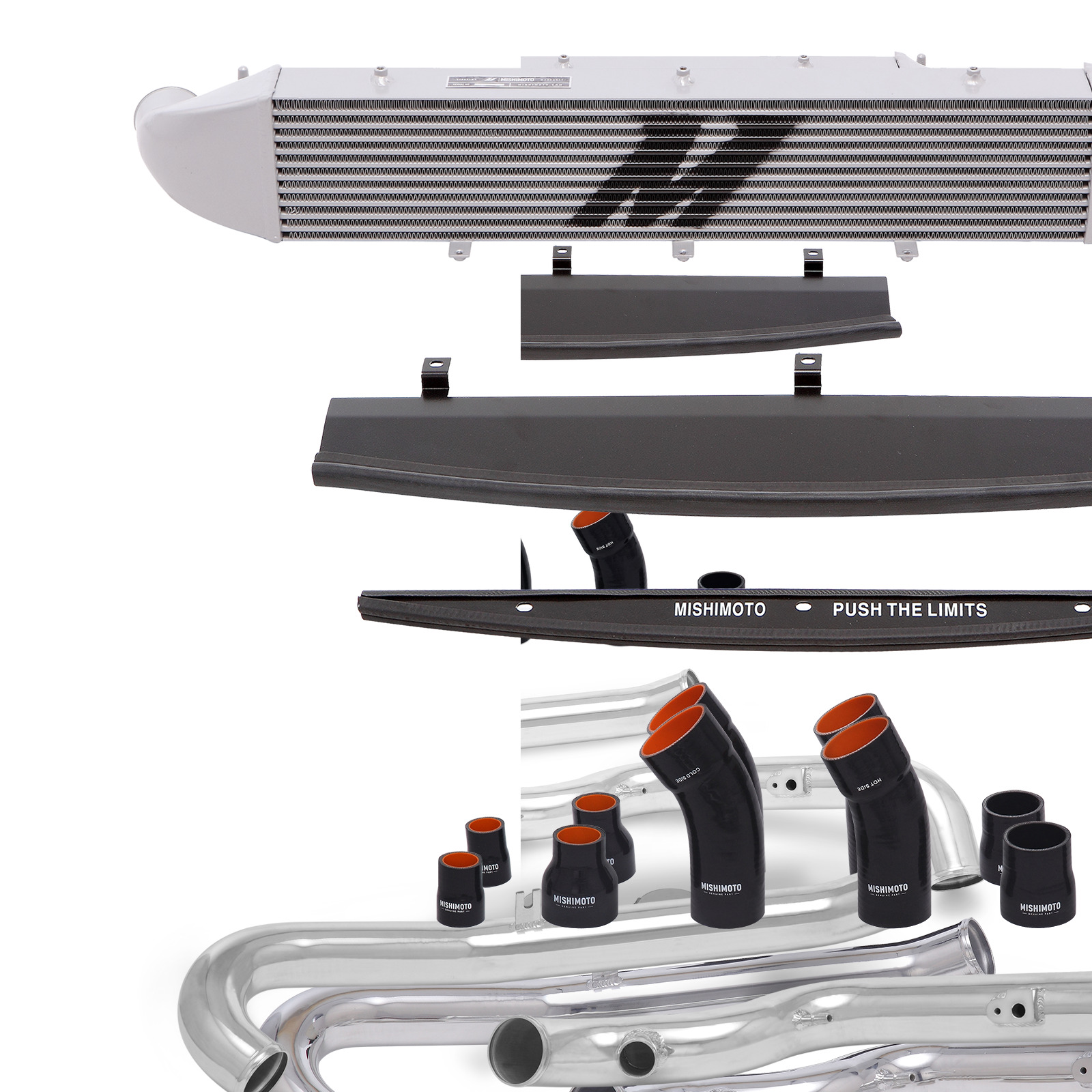 FORD FIESTA ST PERFORMANCE INTERCOOLER KIT, 2014+ POLISHED PIPES, SILVER COOLER