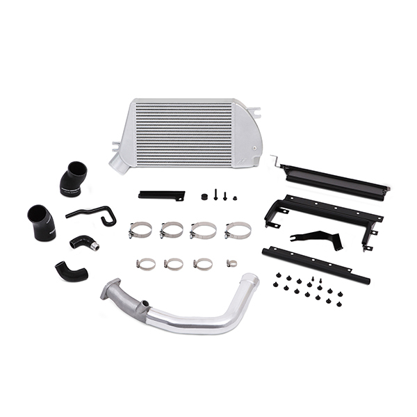 SUBARU WRX PERFORMANCE TOP MOUNT INTERCOOLER AND CHARGE-PIPE KIT, 2015+ SILVER PIPE, SILVER INTERCOOLER