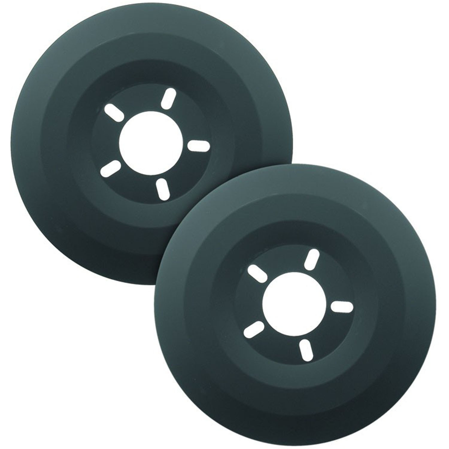 BRAKE DUST SHIELDS, ALUMINUM, BLACK, 15 IN. DIAMETER WHEEL, 5 X 4.50/4.75/5.00 IN. BOLT PATTERNS, PAIR