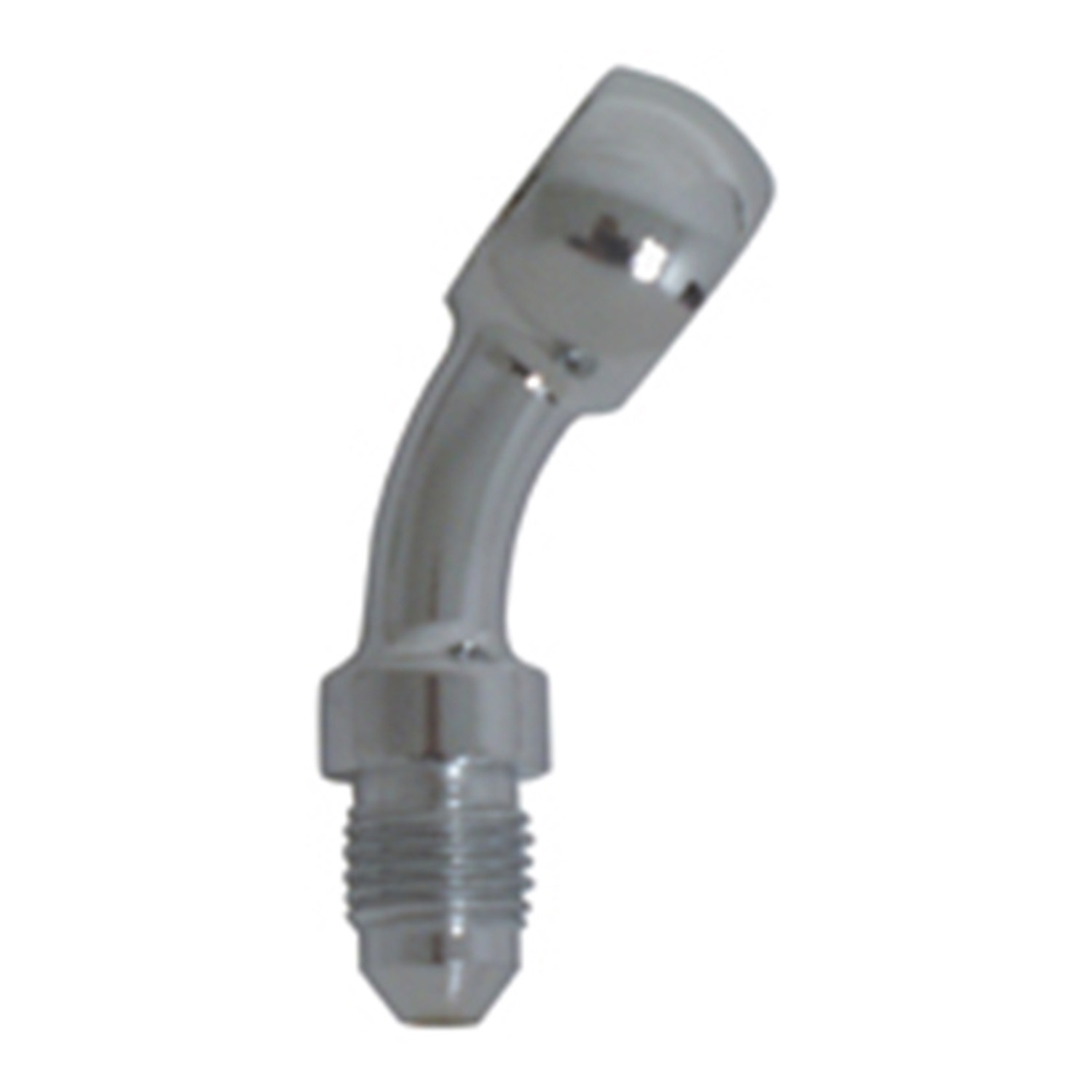 BRAKE PART,ADAPTER FITTING 10MM BANJO #3 MALE,35 DEGREE CHROME PLATED MFG# PF10B35