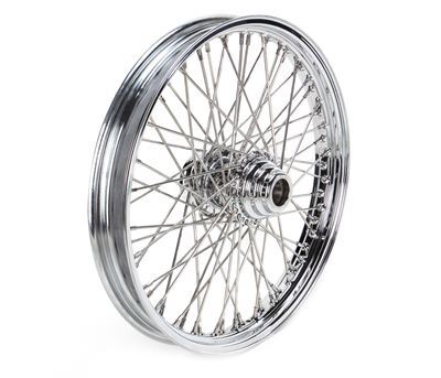 21X2.15 CHROME 60 SPOKE FRONT WHEEL, HARLEY FXST PRE-1999 3/4" AXLE