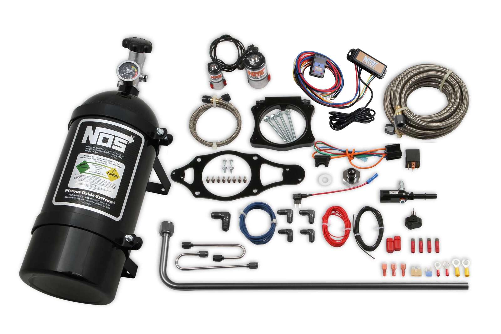 NITROUS SYSTEM, WET PLATE KIT, 2014-2019 C7 CORVETTE LT6.2L, 150HP, BLK 10LB BOTTLE