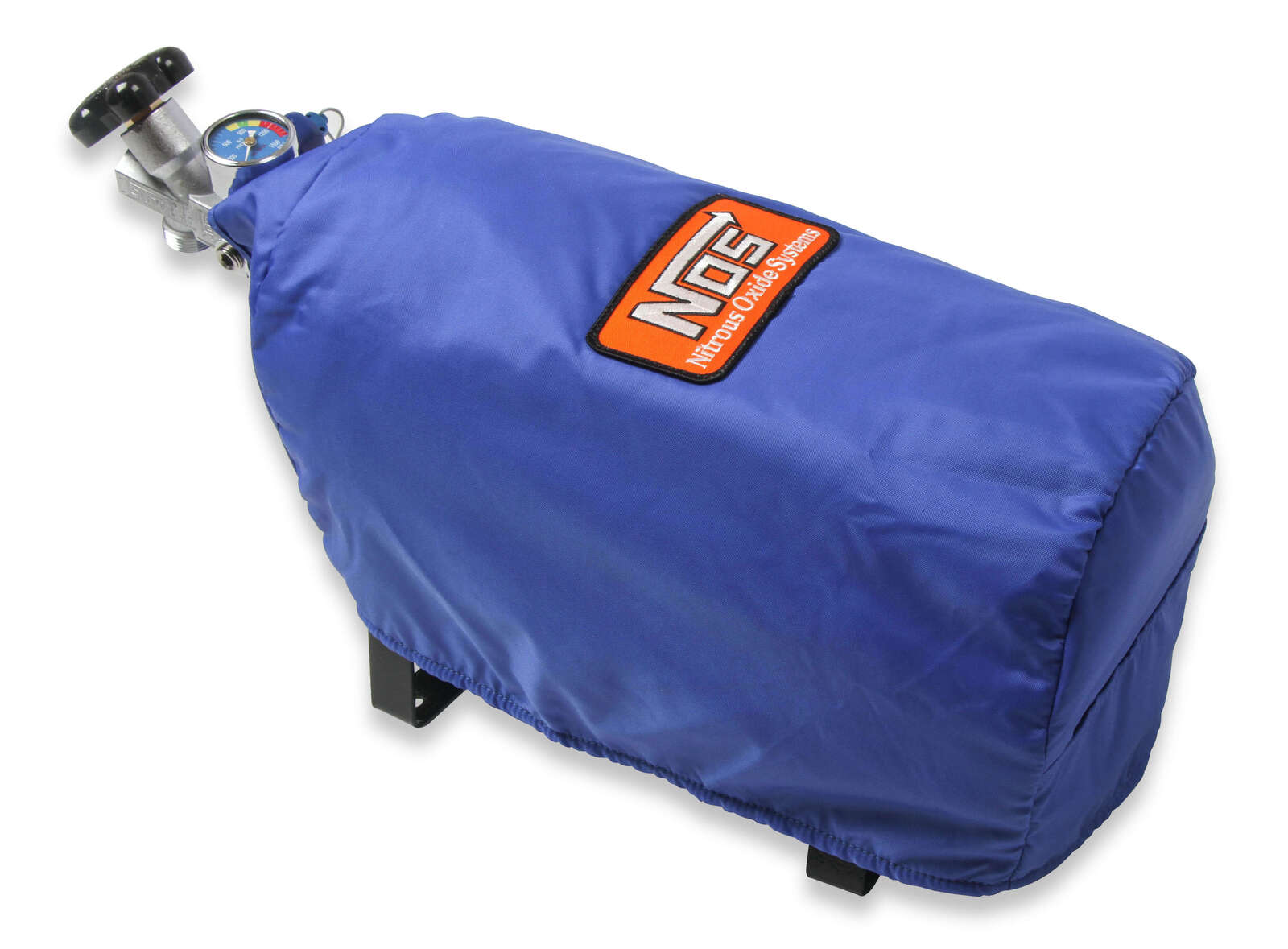 7" DIAMETER BLUE BOTTLE BLANKET WITH VELCRO CLOSURE. FOR 10 LB NITROUS BOTTLES