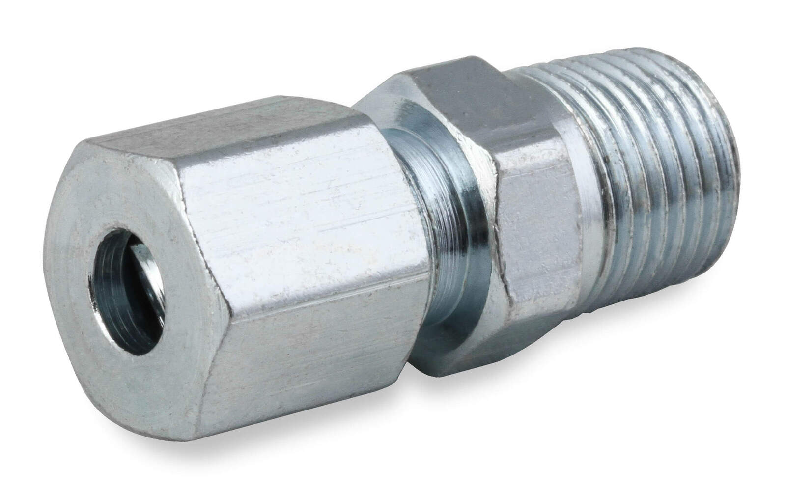 COMPRESSION FITTING, STRAIGHT, 1/8" NPT MALE - 3/16" TUBE, CHROME PLATED BRASS, SINGLE UNIT