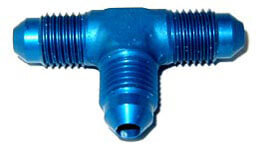 FLARE TO FLARE T FITTING, 4AN X3 , BLUE