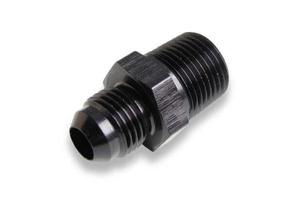 NOS FITTING, STRAIGHT AN -4 MALE TO 1/4" NPT MALE ADAPTER - BLACK