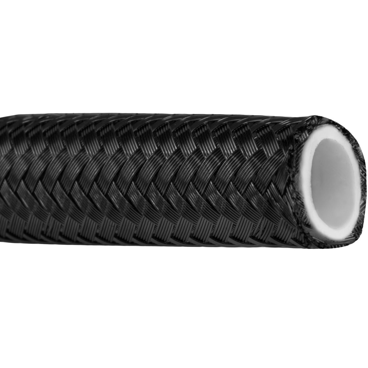 BLACK STAINLESS BRAIDED PTFE HOSE -08AN PER METRE