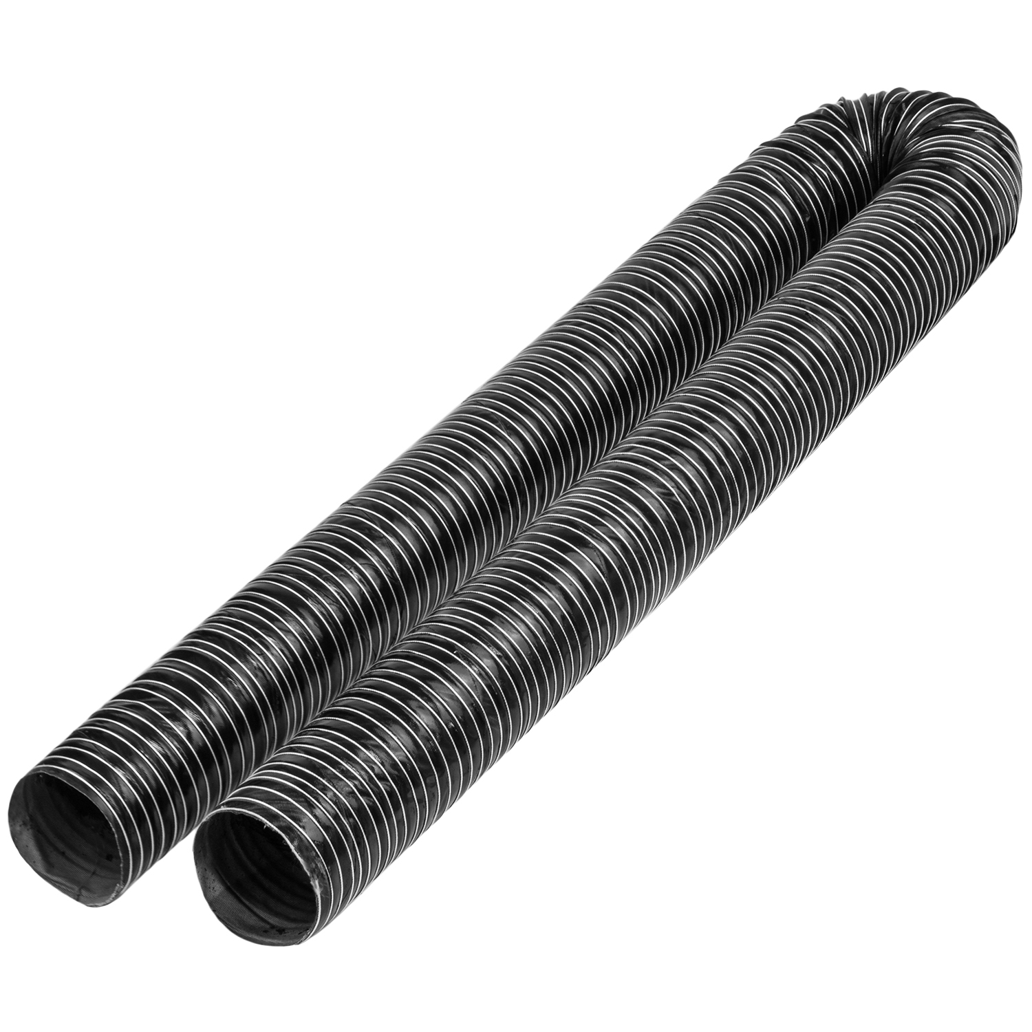 SILICONE BLACK FLEXIBLE BRAKE COOLING AIR DUCTING 115MM (4.5") X 2 MTRS