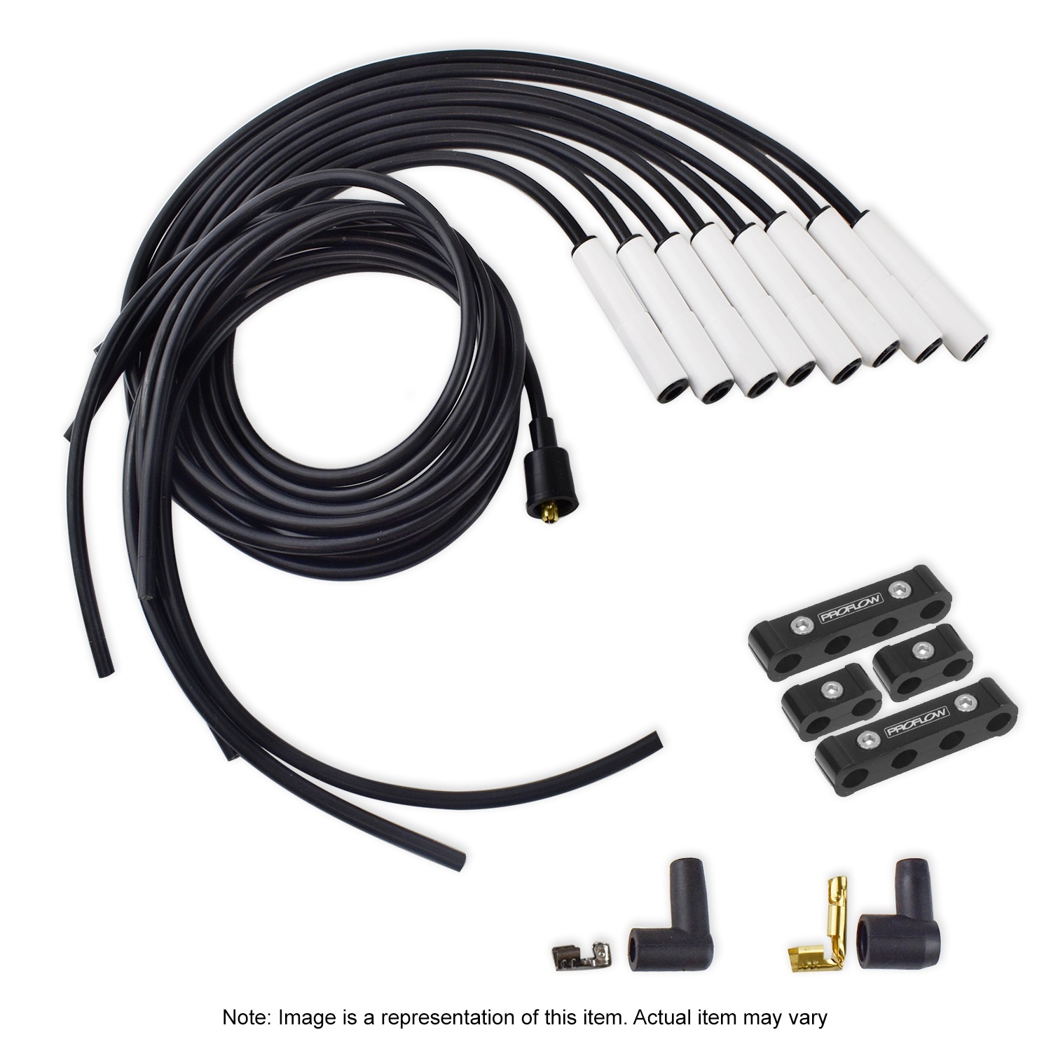 CERAMIC STRAIGHT PLUG BOOT UNIVERSAL LEAD SET V8 8.8MM BLACK