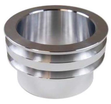 BILLET PULLEY, CRANKSHAFT BB CHRYSLER DOUBLE GROOVE POLISHED