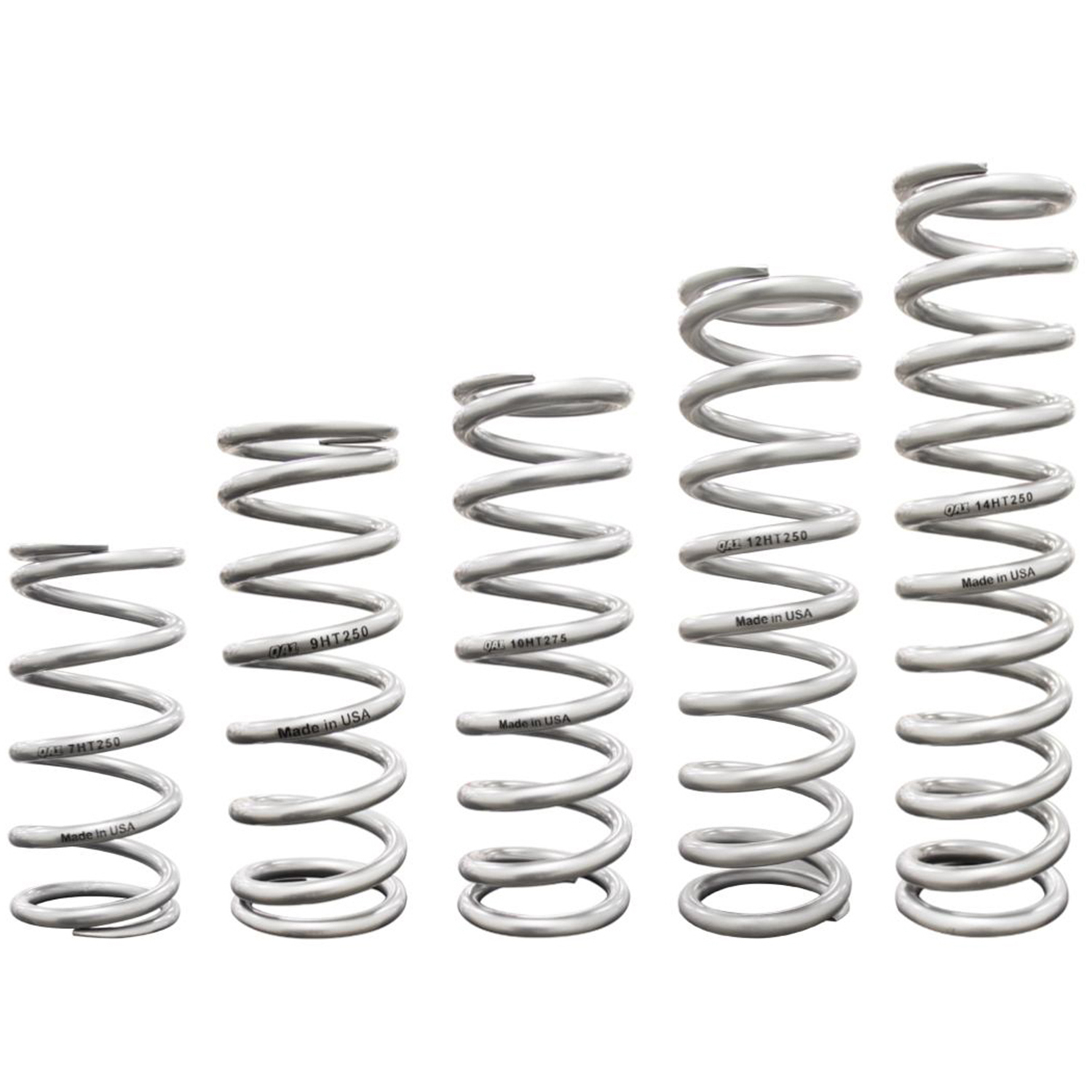 SPRING, CR-SI HIGH TRAVEL 2-1/2' ID12' X 450 LBS/IN. SILVER PWDR COAT