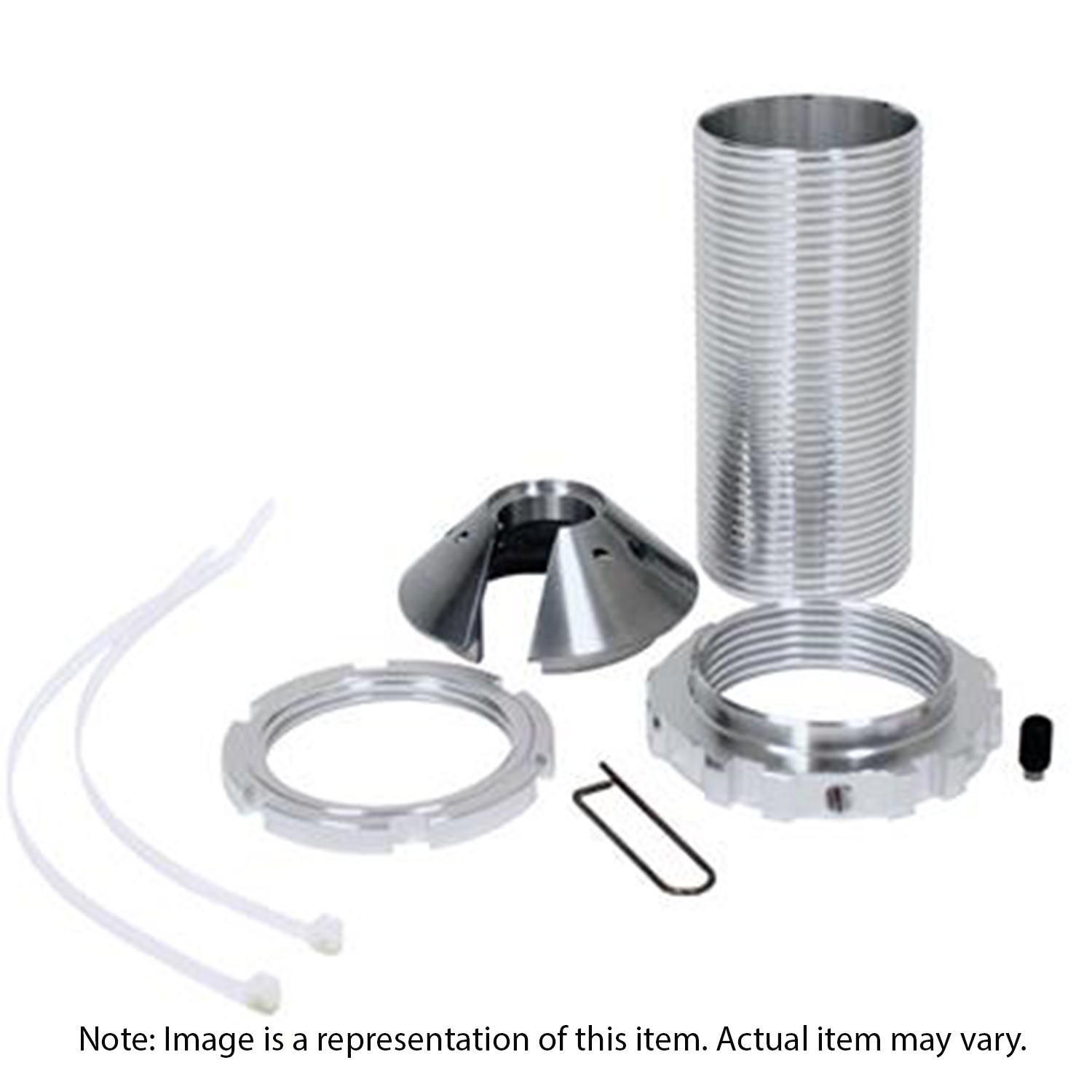 COIL-OVER SLEEVE, ALUMINUM, NATURAL, THREADED ADJUSTMENT NUT, KIT