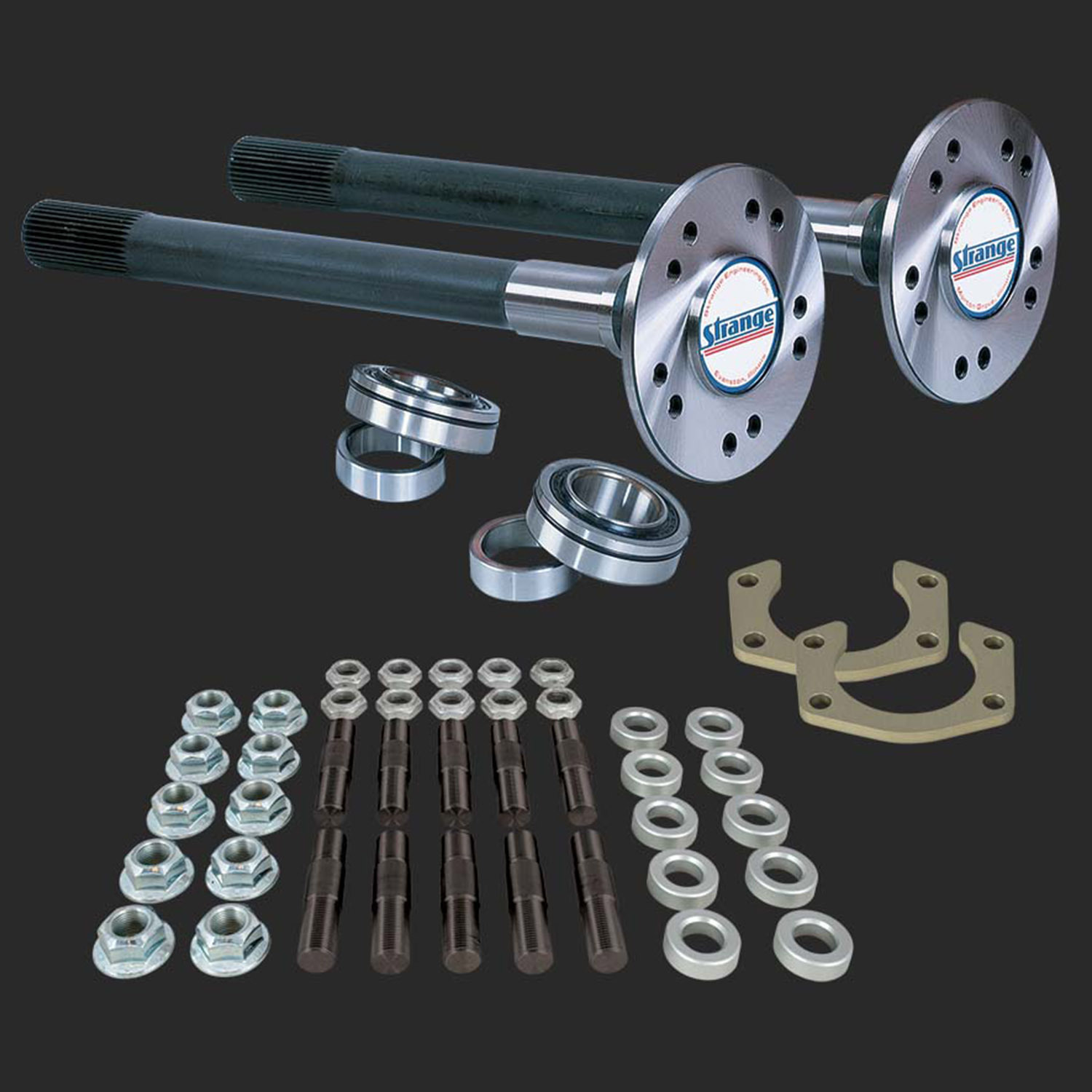 PRO RACE AXLES RETAINER PLATES BEARINGS & 5/8' STUD KIT