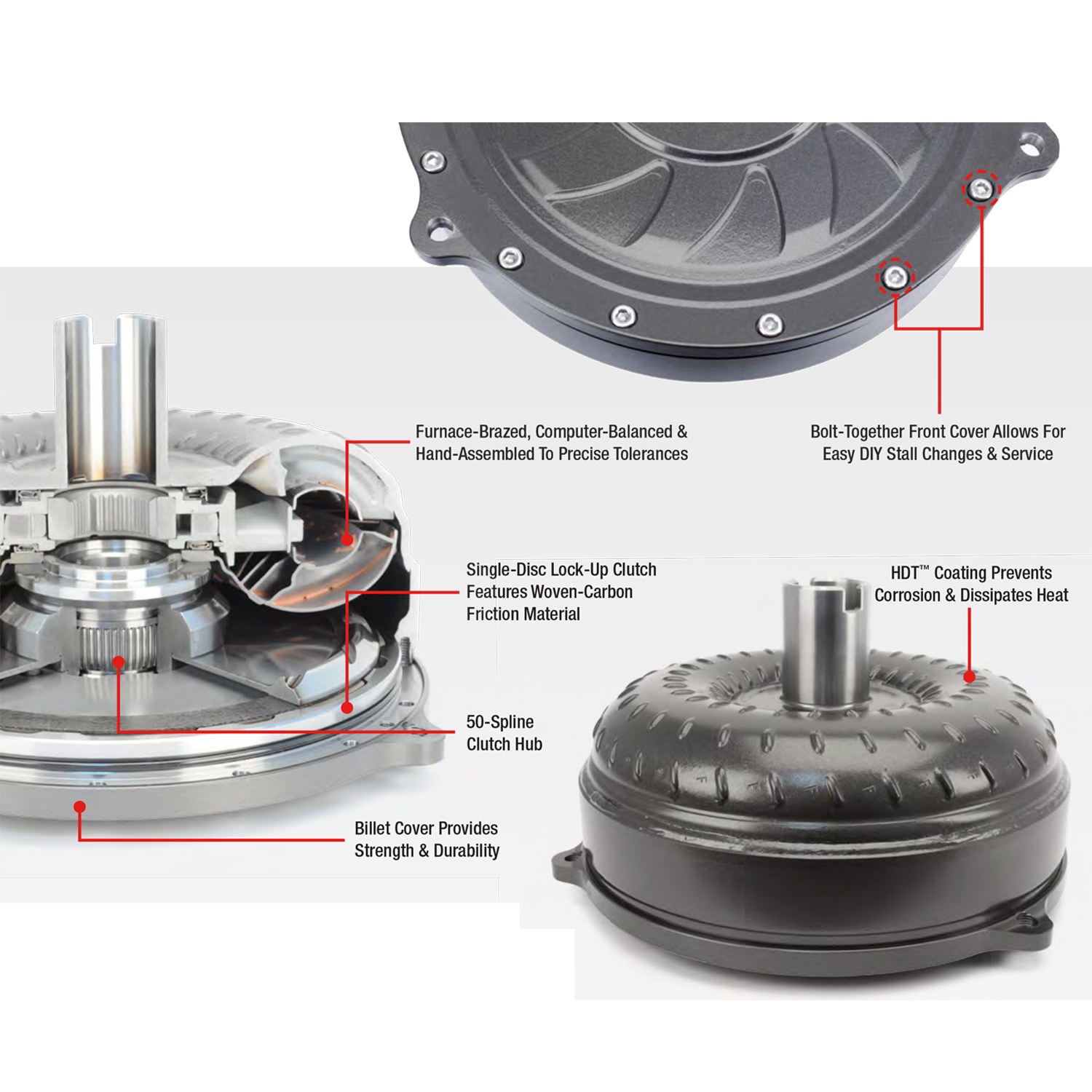 TORQUE CONVERTER GM SINGLE DISC 6L80 2600-2700 STALL