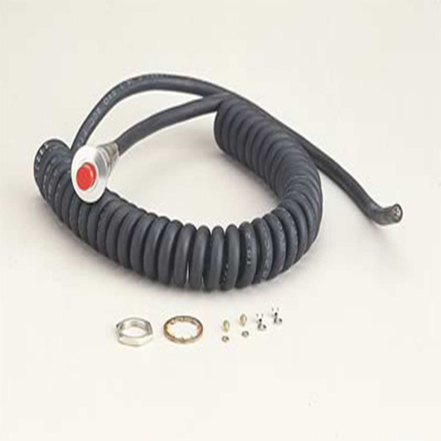 SWITCH PUSH BUTTON MOMENTARY TRANS-BRAKE PLASTIC RED 10 AMPS WITH SPIRAL CORD EACH
