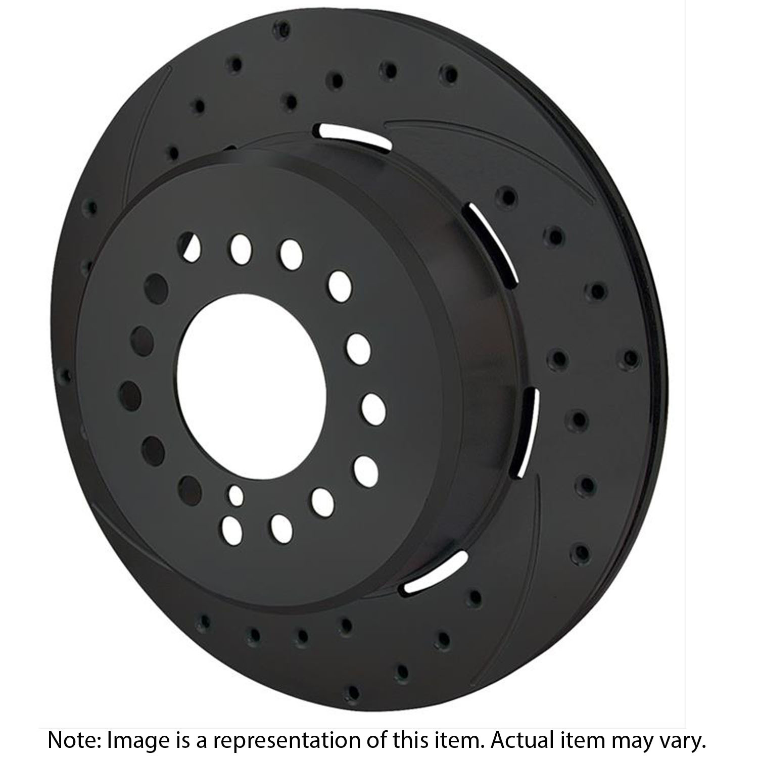BRAKE ROTOR CROSS-DRILLED SLOTTED CARBON IRON BLACK 11.00 IN. O.D. 4 X 4.50 IN.