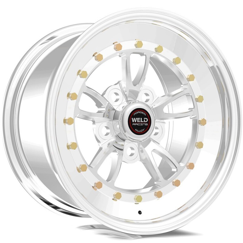 STREET WHEEL RT SERIES,15X4 POLISHED FULL THROTTLE 5X4.5 1.5 BACKSPACE