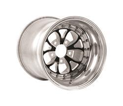 WHEEL RACING ,V-SERIES;15X8'' BLACK/POLISHED V-SERIES 5X4.5'' BOLT PATTERN 4'' BACKSPACE