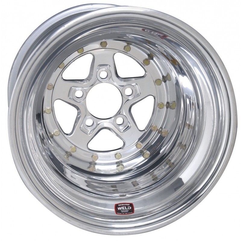 WHEEL,DRAG,15X12 POLISHED ALUMASTAR 5X4.5 5" BS NON-BL