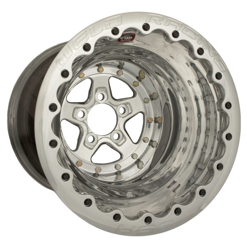 WHEEL,DRAG,15X14 POLISHED ALUMASTAR 5X4.5 5" BS POLISHED DBL