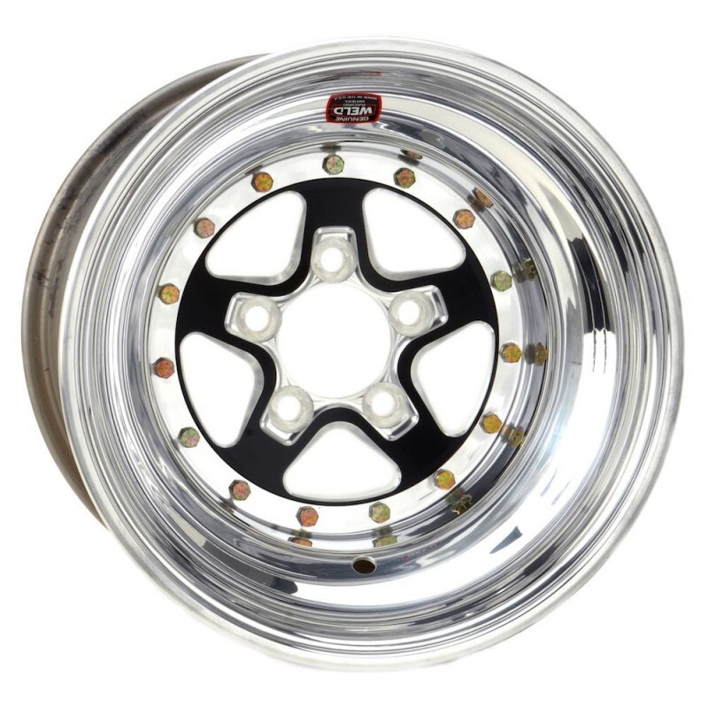 WHEEL,DRAG,18X6 BLACK ALUMASTAR 5X115 3.2" BS