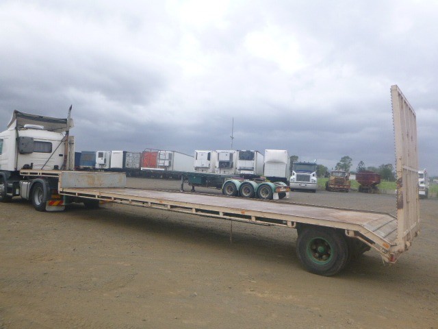 1974 CUSTOM DROP DECK SEMI TRAILER