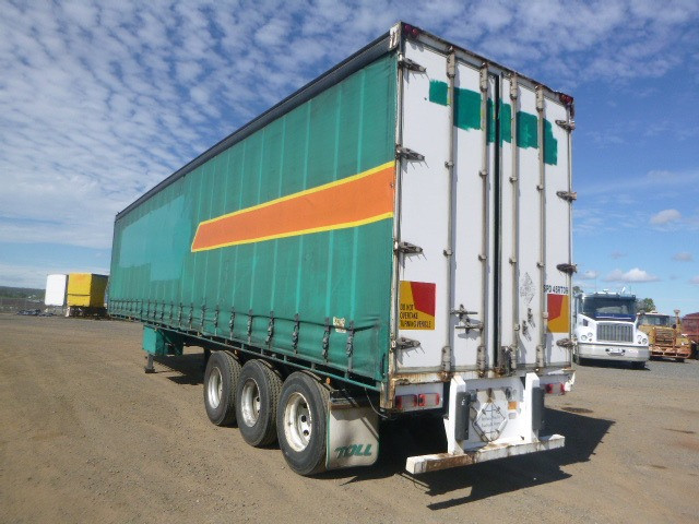 1993 BARKER CURTAINSIDER TRAILER SEMI BARKER 45FT CURTAINSIDER