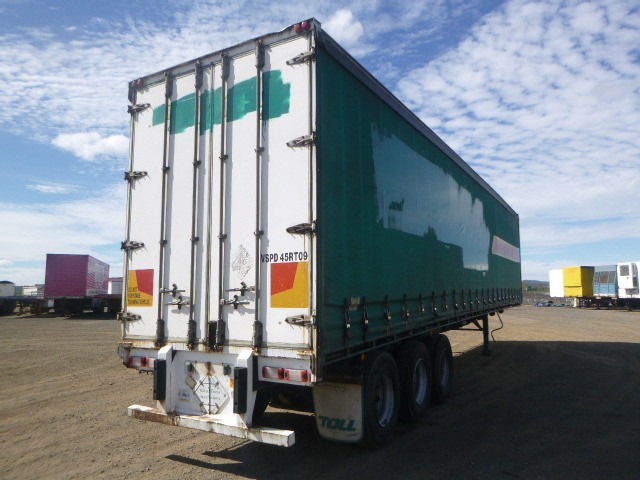 1993 BARKER CURTAINSIDER TRAILER SEMI BARKER 45FT CURTAINSIDER