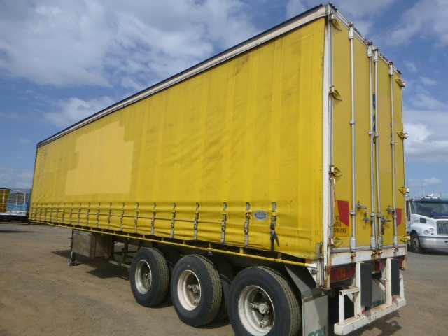 1990 FREIGHT KING CURTAINSIDER TRAILER SEMI CURTAINSIDER FLAT TOP