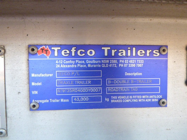 2016 TEFCO B/D COMBINATION TIPPER TRAILER