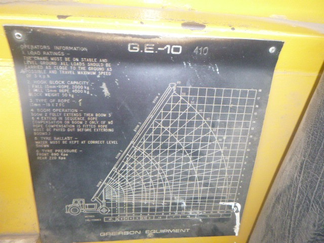 1986 GRIERSON MOBILE TRACTOR CRANE