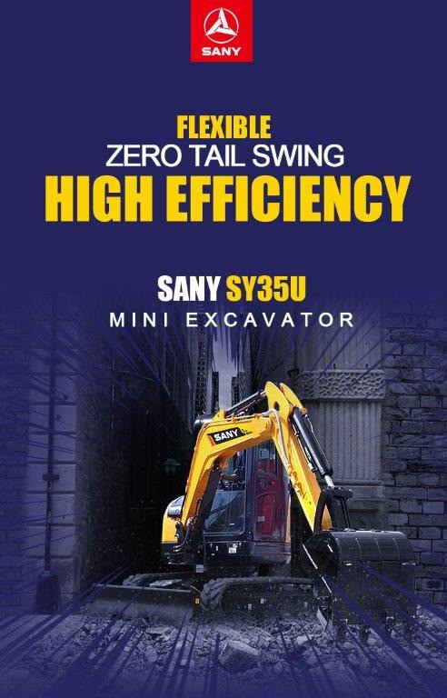 2019 SANY SY35U MINI EXCAVATOR