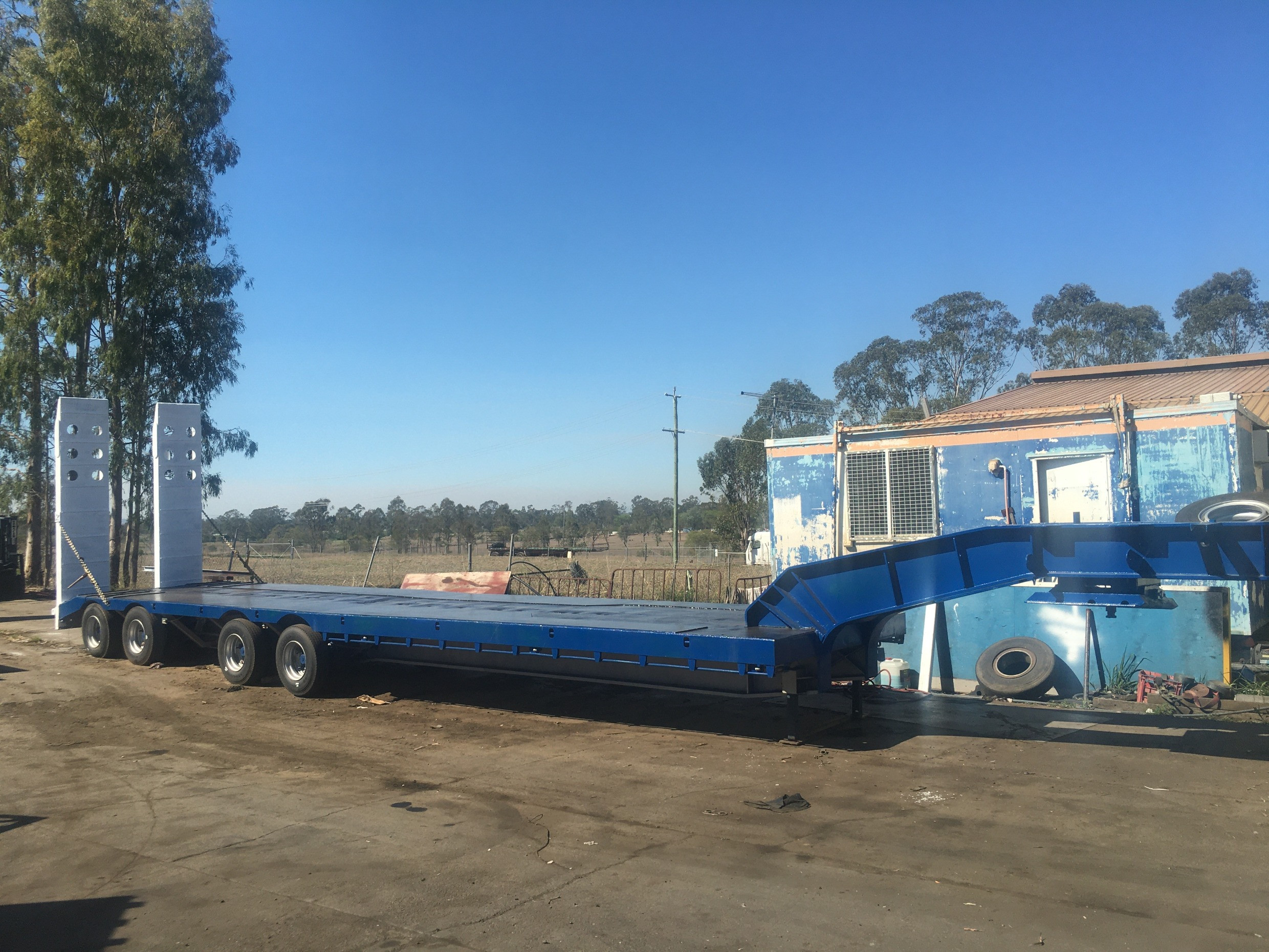 1987 HAULMARK LOW LOADER/PLATFORM TRAILER SEMI LOW LOADER FLOAT
