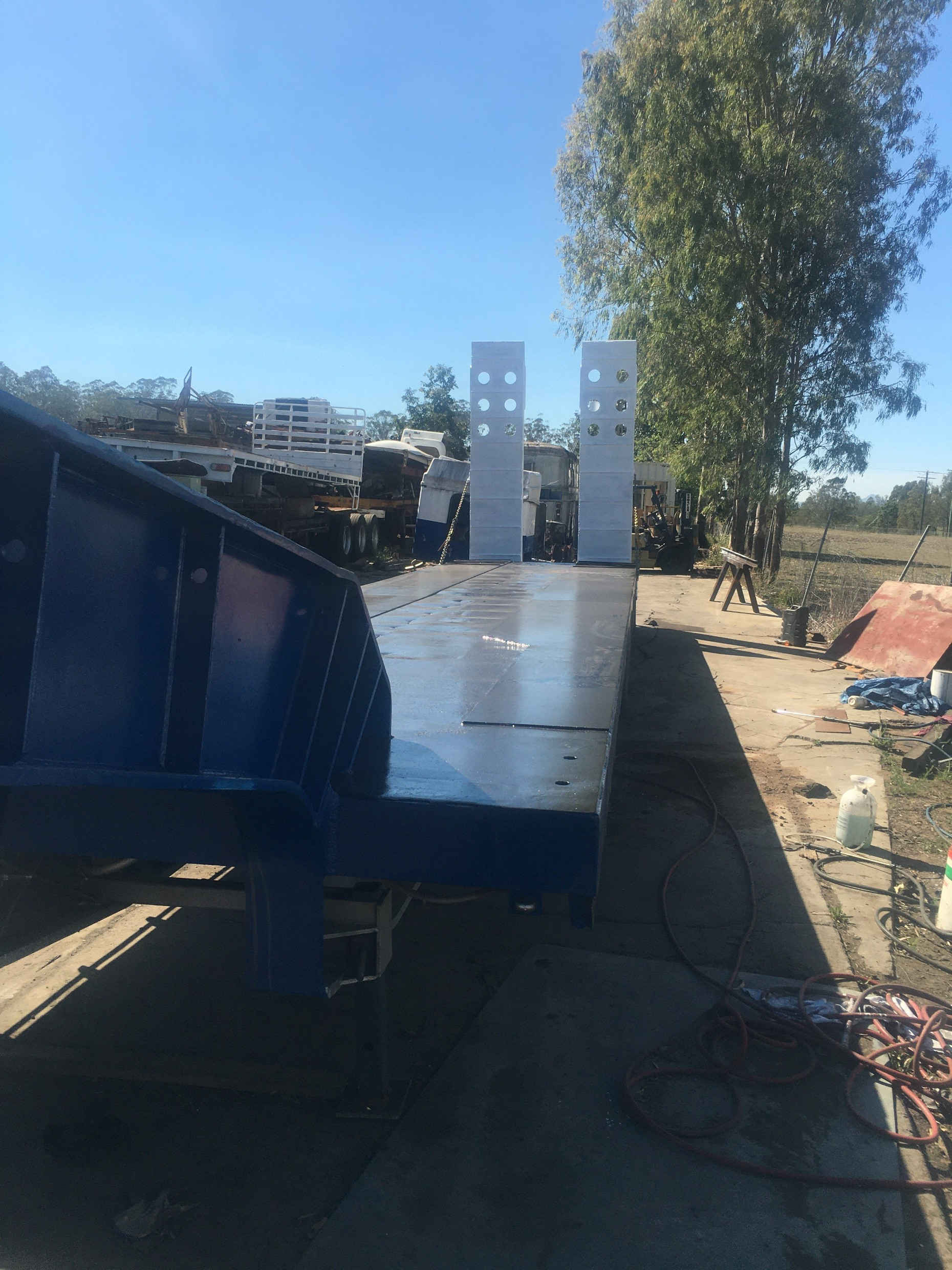 1987 HAULMARK LOW LOADER/PLATFORM TRAILER SEMI LOW LOADER FLOAT