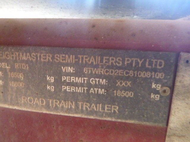 2008 FREIGHTMASTER DOLLY (RT CONVERTER) TRAILER