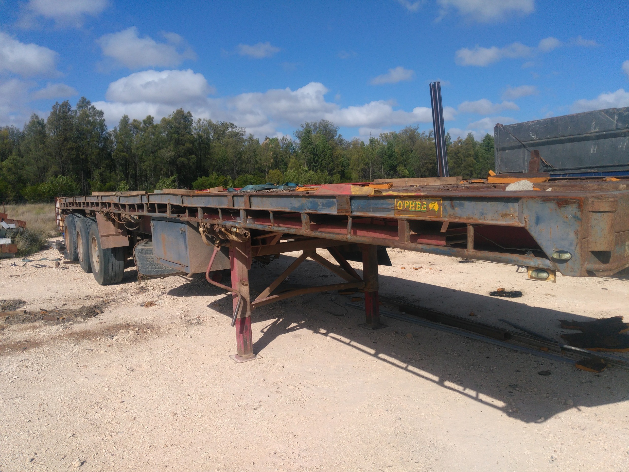 1984 O'PHEE FLAT TOP TRAILER SEMI OPHEE FLAT TOP TRAILER
