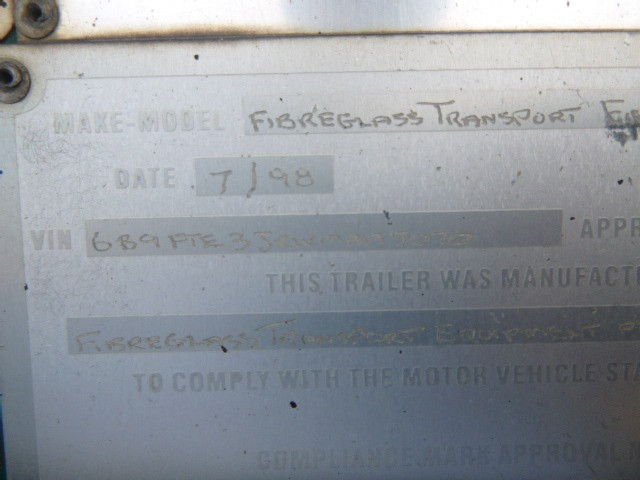 1998 FTE REFRIGERATED VAN TRAILER SEMI FTE SLIDING-A FRIDGE TRAILER