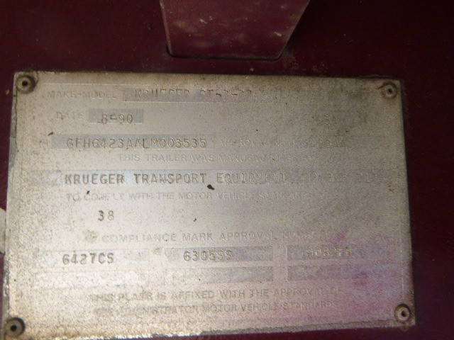 1990 KRUEGER FLAT TOP TRAILER SEMI FLAT TOP TRAILER