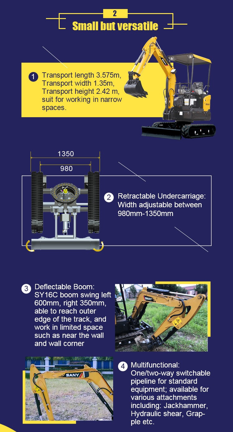 2019 SANY SY16C MINI EXCAVATOR