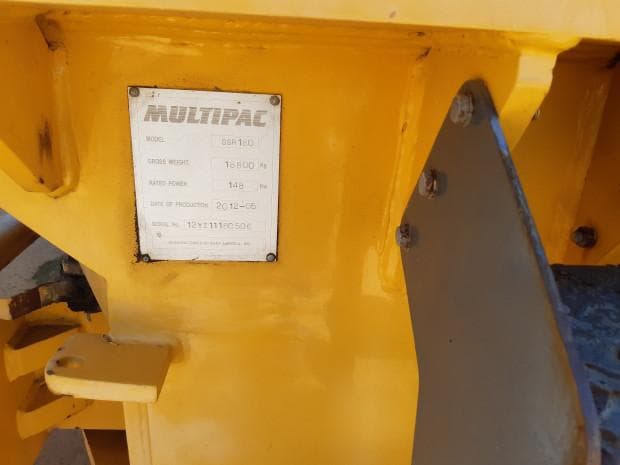 2012 MULTIPAC SSR180 STATIC ROLLER