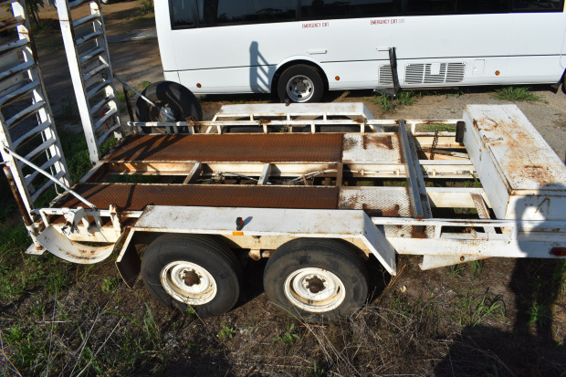 1995 THOMPSON TAG/PLANT(WITH RAMPS) TRAILER B/D COMBINATION TANDEM AXLE PLANT TRAILER