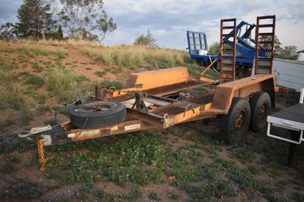 1995 THOMPSON TAG/PLANT(WITH RAMPS) TRAILER B/D COMBINATION TANDEM AXLE PLANT TRAILER