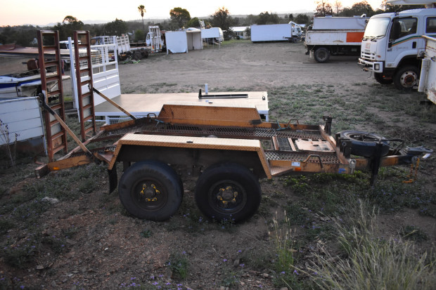 1995 THOMPSON TAG/PLANT(WITH RAMPS) TRAILER B/D COMBINATION TANDEM AXLE PLANT TRAILER