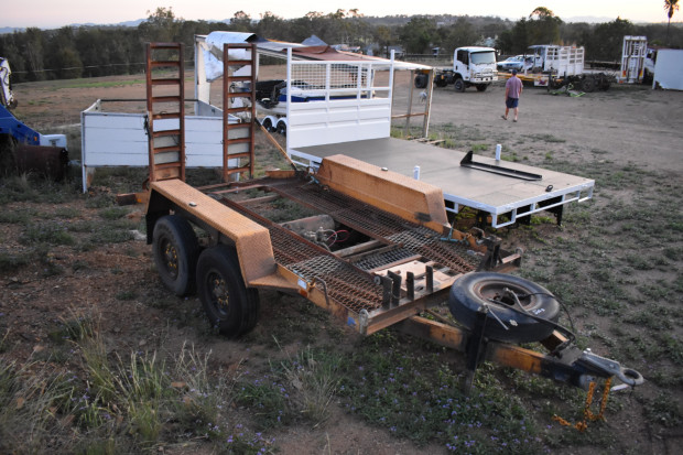 1995 THOMPSON TAG/PLANT(WITH RAMPS) TRAILER B/D COMBINATION TANDEM AXLE PLANT TRAILER
