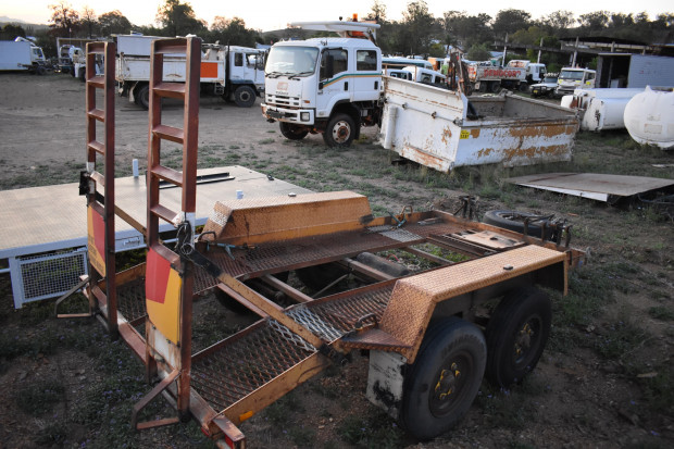 1995 THOMPSON TAG/PLANT(WITH RAMPS) TRAILER B/D COMBINATION TANDEM AXLE PLANT TRAILER
