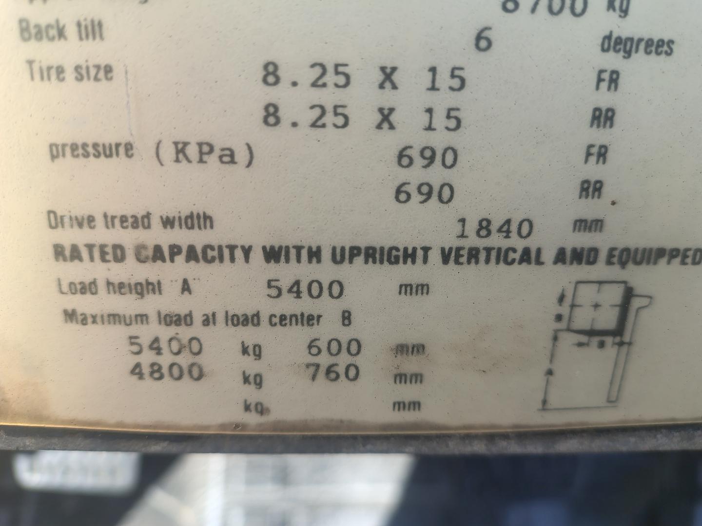 1993 HYSTER H6.00XL FORK LIFT